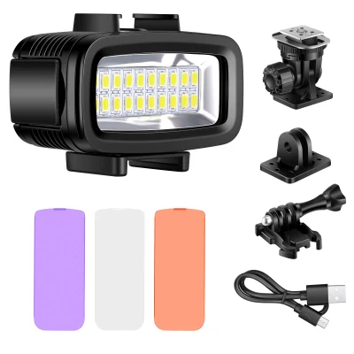 Neewer LED-20 20PCS Underwater 40m Diving Lamp Waterproof Video LED Light for DV Camera Gopro Hero4 3&Other Action Camera