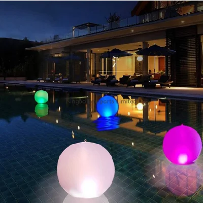 2021 New Solar RGBW 16 Colors Remote Control Pool Floating Ball Light